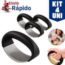 Kit 4 Amassador Espremedor de Alho Manual Prático para Cozinha do Dia a Dia Kit 4 Amassador Espremedor de Alho Manual Prático para Cozinha do Dia a Dia