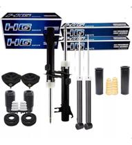 Kit 4 amortecedor batente coxim rolamento completo fiesta