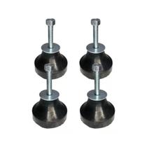 Kit 4 Amortecedores De Borracha Vibração 3/8 400Kg Pé Nivelador Odin