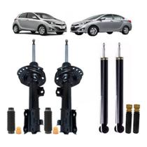 Kit 4 amortecedores dianteiros e traseiros kits batente coifa hyundai hb20 hb20s 2012 2013 2014 2015 2016 2017 2018 2019