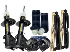 Kit 4 Amortecedores Dianteiros e Traseiros MONROE + Coxins NAKATA Batentes COFAP Strada Fire 01 a 19
