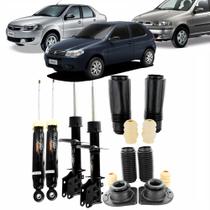 Kit 4 Amortecedores Turbogás Cofap + Kits Dianteiro e Traseiro Axios Palio e Siena 2001 até 2012