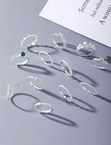 Kit 4 Anéis Feminino Brilhantes