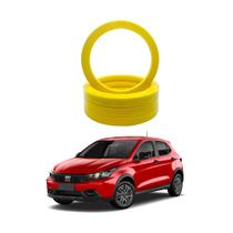 Kit 4 Anel Centralizador Amarelo De Rodas Esportivas Universal Fiat 73,00mm x 58,10mm
