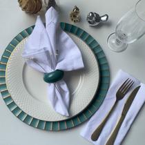 kit 4 Anel Porta Guardanapo Argola Mesa Posta 6cm Lisa Azc kit 4 Anel Porta Guardanapo Argola Mesa Posta 6cm Lisa Azc