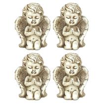 Kit 4 Anjinho de Resina Estatuas de anjo - Luthi Comércio de Presentes