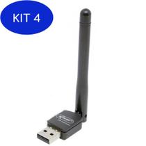Kit 4 Antena Wifi Adaptador Wireless Usb