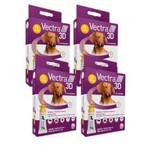 Kit 4 Antipulgas Carrapatos Ceva Vectra 3D P/ Cães 1,5 a 4Kg