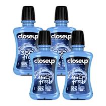 Kit 4 Antisséptico Bucal Closeup Ice com Álcool 250ml