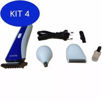 Kit 4 Aparador de Pelos Nova NHC-2012 3 em 1 Cabelo, Barba e