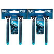 Kit 4 Aparelho de Barbear Descartável Barbeador 2 Lâminas Enox Expert Kit 4 Aparelho de Barbear Descartável Barbeador 2 Lâminas Enox Expert