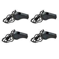 Kit 4 Apitos com Cordão Juiz Futebol Quadra Treino Escola