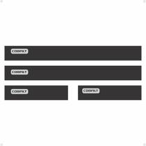 Kit 4 Aplique De Soleira Cobalt 12/ Resinada Com Black Over