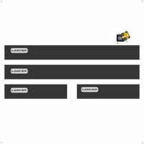 Kit 4 Aplique De Soleira Lancer Resinada Com Black Over