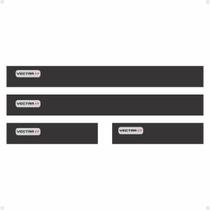 Kit 4 Apliques De Soleira Vectra Gt Resinada Com Black Over