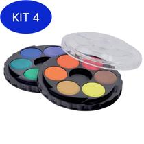 Kit 4 Aquarela em Pastilha Koh-I-Noor 12 Cores Fosca