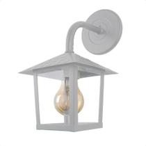 Kit 4 Arandela Colonial Nina Quadrada Vidro Liso E27 Bivolt Branco Kit 4 Arandela Colonial Nina Quadrada Vidro Liso E27 Bivolt Branco