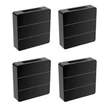 Kit 4 Arandela Led Externa 2 Fachos Clean Preto 6w 3000k Blumenau