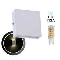 Kit 4 Arandela Mini Slim 2 Focos 10x12x4cm Bivolt Com Lâmpada G9 Interna Externa Muro Parede - 143