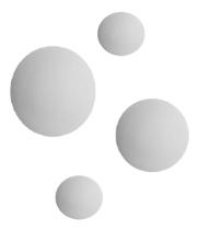 Kit 4 Arandela Redonda Parede Moon Branco 2x15 1x20 1x25cm para LED Halopin G9 Kit 4 Arandela Redonda Parede Moon Branco 2x15 1x20 1x25cm para LED Halopin G9