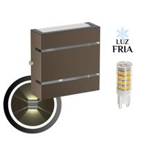 Kit 4 Arandela Slim 2 Frisos 12X12X4cm Bivolt Com Lâmpada G9 Interna Externa Muro Parede - 103