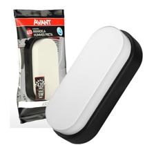 Kit 4 Arandela Tartaruga Led Preta Ip65 5w Branco Frio 6500k