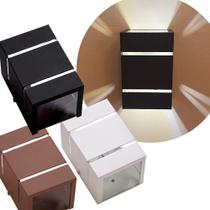 Kit 4 Arandelas 2 Foco E 2 Friso Externa Parede Muro Ar1510