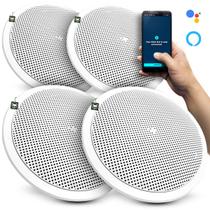 Kit 4 Arandelas C/ Alto Falante 6" 280W Leson Som Ambiente