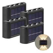 Kit 4 arandelas meia lua iluminação solar decoração fotocélula - Solar Light