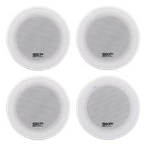 Kit 4 Arandelas Redondas Para Som Ambiente Com Bluetooth 1 Ativa 3 Passivas SKP Pro Áudio