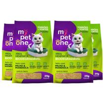 Kit 4 Areia Biodegradável Bio Gold Fina MyPetOne - 2Kg Kit 4 Areia Biodegradável Bio Gold Fina MyPetOne - 2Kg