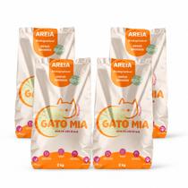 Kit 4 Areia Higienica Biodegradavel Gato Mia 2kg Grao Grosso