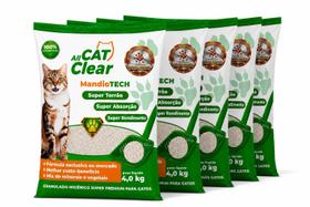 Kit 4 Areia Higiênica Mandiotech 4kg Super Premium