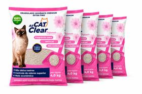 Kit 4 Areia Higiênica Perfumada 4kg Torrão Firme Baixo Pó Kit 4 Areia Higiênica Perfumada 4kg Torrão Firme Baixo Pó