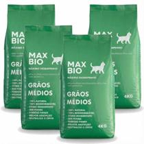 Kit 4 Areia para Gato Biodegradável Mandioca Max Bio 16kg Kit 4 Areia para Gato Biodegradável Mandioca Max Bio 16kg