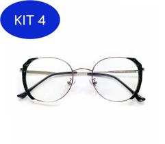 Kit 4 Armação De Óculos Para Grau Feminina Redonda Ursula
