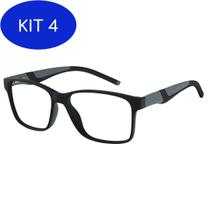 Kit 4 Armação Óculos De Grau Masculino Quadrado Moderno - Izaker