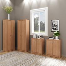 Kit 4 Armários Multiuso para Escritório com 2 Armários Baixo e 2 Armários Alto Kit 4 Armários Multiuso para Escritório com 2 Armários Baixo e 2 Armários Alto