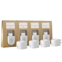 Kit 4 Aromatizador Difusor Elétrico Via Aroma Porcelana Bivolt