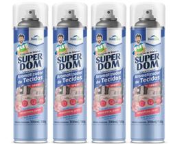 Kit 4 Aromatizador Tecidos Lavanda E Cedro Domline - 300Ml