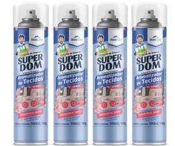 Kit 4 Aromatizador Tecidos Lavanda E Cedro Domline - 300Ml