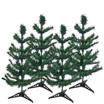 kIT 4 ARVORE VERDE NATAL PLASTICO PEQUENA 55CM TRADICIONAL PINHEIRO APARTAMENTO CASA ESCRITÓRIO MESA
