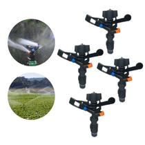 Kit 4 Aspersor de Impacto 360º - Irrigação Potente até 30m 1/2 Horta, Pasto e Jardim Kit 4 Aspersor de Impacto 360º - Irrigação Potente até 30m 1/2 Horta, Pasto e Jardim