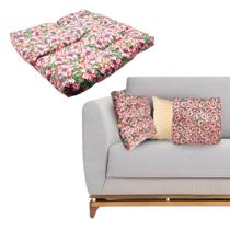 Kit 4 Assento Para Cadeira Futon 40x40cm Cores Variadas Estampadas
