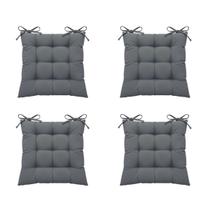 KIT 4 Assentos Almofadas Futon Cadeira Cheia Decorativa Sofá Poltrona Cama Fita Para Amarrar 40x40cm
