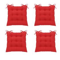 KIT 4 Assentos Almofadas Futon Cadeira Grande Cheia Decorativa Sofá Poltrona Fita De Amarrar 40x40cm