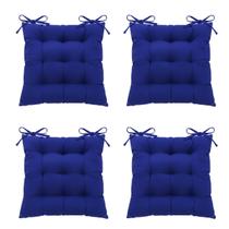 Kit 4 Assentos Futton 40x40cm C/Fitas Amarrar Diversar Cores Futon Para Cadeiras Banquetas Almofadas