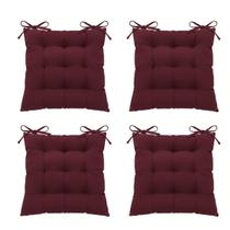 Kit 4 Assentos Futton 40x40cm C/Fitas Amarrar Diversar Cores Futon Para Cadeiras Banquetas Almofadas