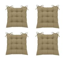 Kit 4 Assentos Futton 40x40cm C/Fitas Amarrar Diversar Cores Futon Para Cadeiras Banquetas Almofadas