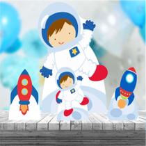 Kit 4 Astronauta Totem Display Festa Aniversário